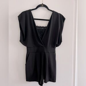 Guess brand black romper with lace bralette - size XS